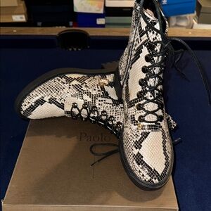 Paolo Black and White Women's Boots